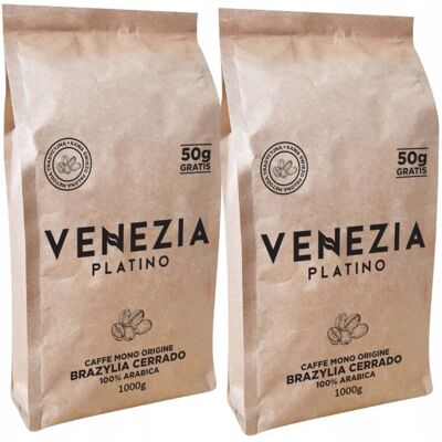 Kawa Ziarnista Venezia Platino 2x1kg Zestaw Rzemieślnicza Świeżo Palona Kawa Ziarnista Venezia Platino 2x1kg Zestaw Rzemieślnicza Świeżo Palona