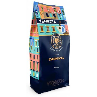 Kawa Ziarnista Włoska Venezia Carnival 1kg Świeżo Palona Robusta Kawa Ziarnista Włoska Venezia Carnival 1kg Świeżo Palona Robusta