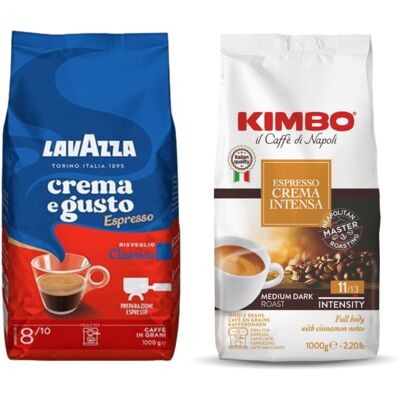 Kawy Ziarniste Crema Intensa / Crema E Gusto Classico 2x1kg - Kimbo Lavazza Kawy Ziarniste Crema Intensa / Crema E Gusto Classico 2x1kg - Kimbo Lavazza