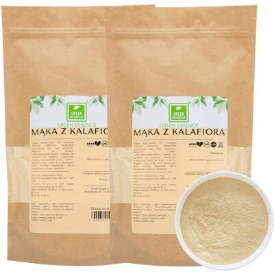 Green Essence KETO MĄKA Kalafiorowa do pizzy 500g Typ KALAFIOR MIELONY proszek Wegan VEGE Green Essence KETO MĄKA Kalafiorowa do pizzy 500g Typ KALAFIOR MIELONY proszek Wegan VEGE