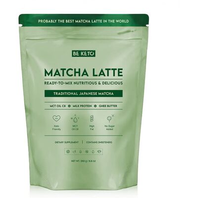 Keto Matcha Latte Tradycyjna Japońska 250g BeKeto Keto Matcha Latte Tradycyjna Japońska 250g BeKeto