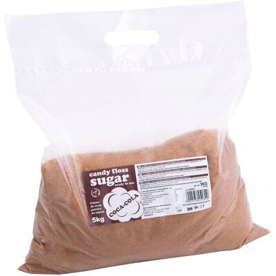 GSG24 Kolorowy Smakowy Cukier Do Waty Cukrowej Brązowy O Smaku Coca Coli 5kg GSG24 Kolorowy Smakowy Cukier Do Waty Cukrowej Brązowy O Smaku Coca Coli 5kg