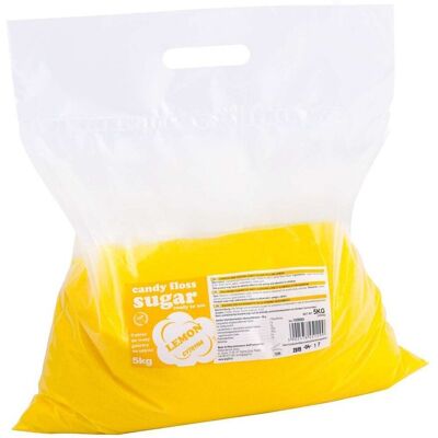 GSG24 Kolorowy smakowy cukier do waty cukrowej żółty o smaku cytrynowym 5kg GSG24 Kolorowy smakowy cukier do waty cukrowej żółty o smaku cytrynowym 5kg
