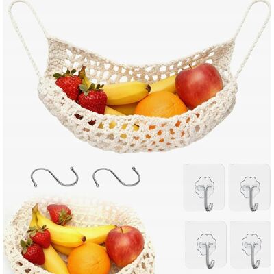 Inny producent Kosz Wiszący 68 Cm Bawełniany Makrama Siatka Na Owoce Warzywa Inny producent Kosz Wiszący 68 Cm Bawełniany Makrama Siatka Na Owoce Warzywa