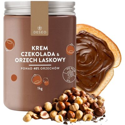 inna (Inny) Krem Czekoladowo-Orzechowy 1 kg – Krem z Orzechów Laskowych 42% i Kakao, Idealny do Kanapek, Deserów, Tart, Serników, Owsianek, Jaglanek – DESEO inna (Inny) Krem Czekoladowo-Orzechowy 1 kg – Krem z Orzechów Laskowych 42% i Kakao, Idealny do Kanapek, Deserów, Tart, Serników, Owsianek, Jaglanek – DESEO