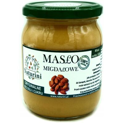 Naturini KREM Pasta migdałowa 100% NATURALNA SMOOTH 530g Naturini KREM Pasta migdałowa 100% NATURALNA SMOOTH 530g