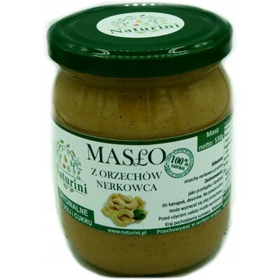 Naturini Krem Pasta Z Orzechów Nerkowca 100% Smooth 530g Naturini Krem Pasta Z Orzechów Nerkowca 100% Smooth 530g