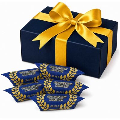 Candy Krówki 1 kg w granatowym pudełku – podziękowanie dla nauczyciela Candy Krówki 1 kg w granatowym pudełku – podziękowanie dla nauczyciela