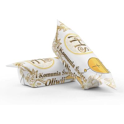 Candy Krówki na komunię z hostią 1 kg - podziękowania dla gości Candy Krówki na komunię z hostią 1 kg - podziękowania dla gości