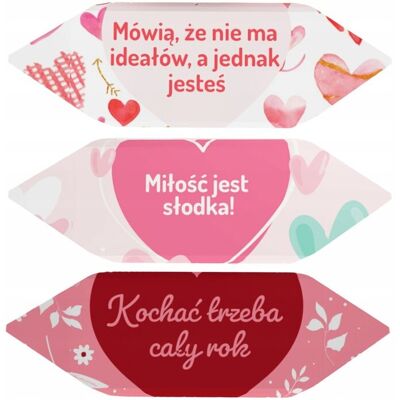 Słodycze z Pomysłem Krówki na Walentynki sentencje mix wzorów 1kg Słodycze z Pomysłem Krówki na Walentynki sentencje mix wzorów 1kg