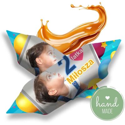 Candy Krówki personalizowane CHRZEST baby shower URODZINKI 120szt Candy Krówki personalizowane CHRZEST baby shower URODZINKI 120szt