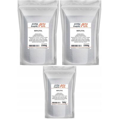 KSYLITOL 2,5kg Xylitol czysty naturalny słodzik zamiennik cukru Kol-Pol KSYLITOL 2,5kg Xylitol czysty naturalny słodzik zamiennik cukru Kol-Pol