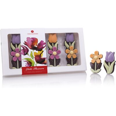 MM Brown Kwiatki z belgijskiej czekolady deserowej na prezent 95 g czekoladowy, oryginalny upominek dla kobiety lubiącej kwiaty MM Brown Kwiatki z belgijskiej czekolady deserowej na prezent 95 g czekoladowy, oryginalny upominek dla kobiety lubiącej kwiaty