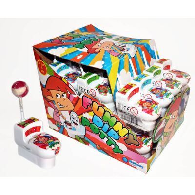 ABC Lizak Owocowy z Proszkiem Funny Dip Potty 24szt 480g ABC Lizak Owocowy z Proszkiem Funny Dip Potty 24szt 480g