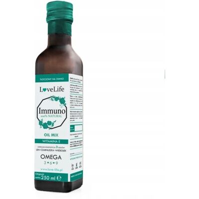 LoveLife Immuno Strong Olej lniany Olej z czarnuszki, wiesiołkowy LoveLife Immuno Strong Olej lniany Olej z czarnuszki, wiesiołkowy