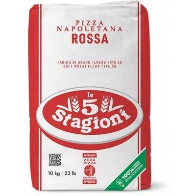 Inny producent Mąka na pizzę Napoletana Rossa type 00 10kg - 5 Stagioni Inny producent Mąka na pizzę Napoletana Rossa type 00 10kg - 5 Stagioni