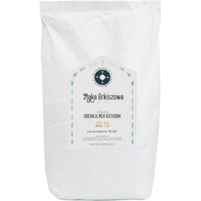 Ogrody Hildegardy Mąka orkiszowa - Mąka typ 600 Orkisz Oberkulmer 5 kg Ogrody Hildegardy Mąka orkiszowa - Mąka typ 600 Orkisz Oberkulmer 5 kg