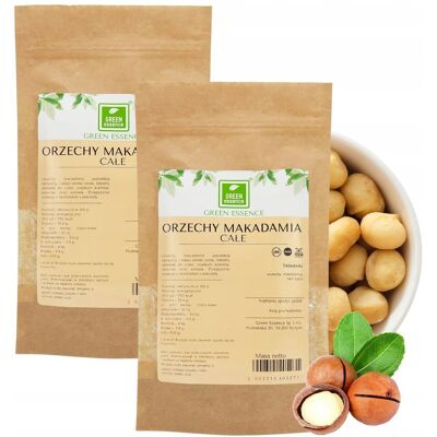 Green Essence MAKADAMIA Orzechy Macadamia 500g Słodkie Chrupiące Naturalne PYSZNE 2x 250g Green Essence MAKADAMIA Orzechy Macadamia 500g Słodkie Chrupiące Naturalne PYSZNE 2x 250g
