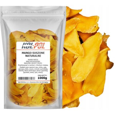 MANGO SUSZONE 1kg Naturalne plastry Bez cukru zdrowa przekąska Kol-Pol MANGO SUSZONE 1kg Naturalne plastry Bez cukru zdrowa przekąska Kol-Pol