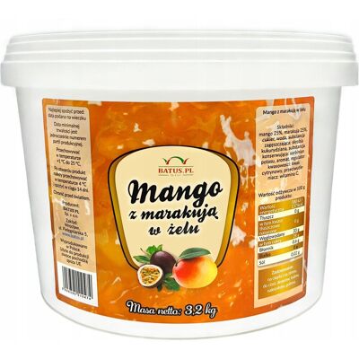 Batus Mango Z Marakują W Żelu 50% Frużelina 3,2 Kg Batus Mango Z Marakują W Żelu 50% Frużelina 3,2 Kg