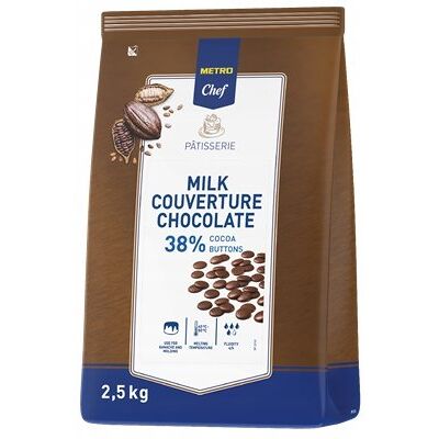 Metro Chef Czekolada mleczna w groszkach 2,5 kg Metro Chef Czekolada mleczna w groszkach 2,5 kg