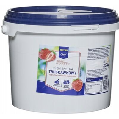 Metro Chef Dżem ekstra truskawkowy o obniżonej zawartości cukrów 3,5 kg Metro Chef Dżem ekstra truskawkowy o obniżonej zawartości cukrów 3,5 kg