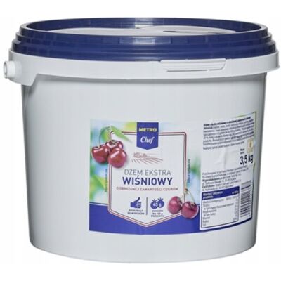 Metro Chef Dżem ekstra wiśnowy o obniżonej zawartości cukrów 3,5 kg Metro Chef Dżem ekstra wiśnowy o obniżonej zawartości cukrów 3,5 kg