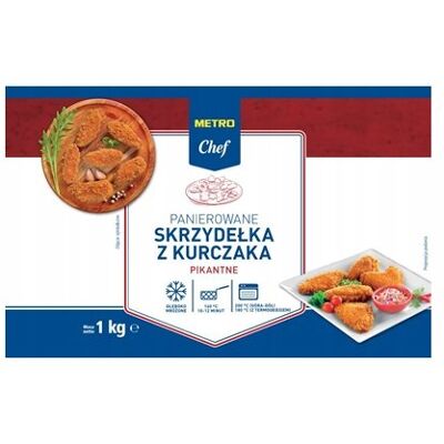 Metro Chef Panierowane Skrzydełka Z Kurczaka Pikantne Mrożone 1 Kg Metro Chef Panierowane Skrzydełka Z Kurczaka Pikantne Mrożone 1 Kg