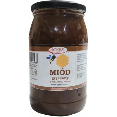 Agnex Miód gryczany z Podlaskie pasieki 1,2 kg Agnex Miód gryczany z Podlaskie pasieki 1,2 kg