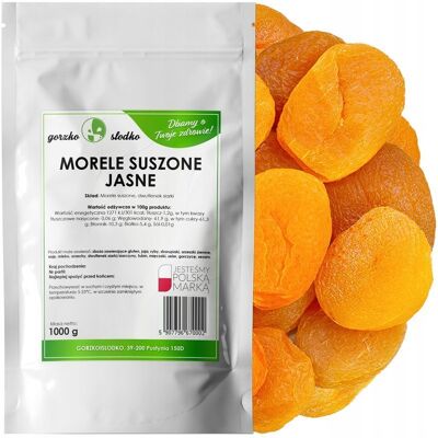 gorzkoislodko Morele Jasne Morele Suszone Bez Pestek 1Kg gorzkoislodko Morele Jasne Morele Suszone Bez Pestek 1Kg