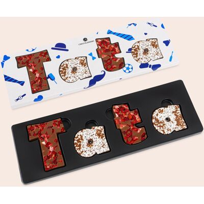 MM Brown Napis tata z MLECZNEJ BELGIJSKIEJ CZEKOLADY z dodatkiem kokosa i truskawek 80 g PREZENT NA DZIEŃ OJCA MM Brown Napis tata z MLECZNEJ BELGIJSKIEJ CZEKOLADY z dodatkiem kokosa i truskawek 80 g PREZENT NA DZIEŃ OJCA