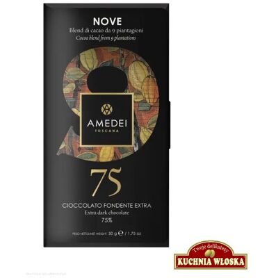 Inny producent 'Nove' - Czekolada ciemna extra 75% 50g / Amedei Inny producent 'Nove' - Czekolada ciemna extra 75% 50g / Amedei
