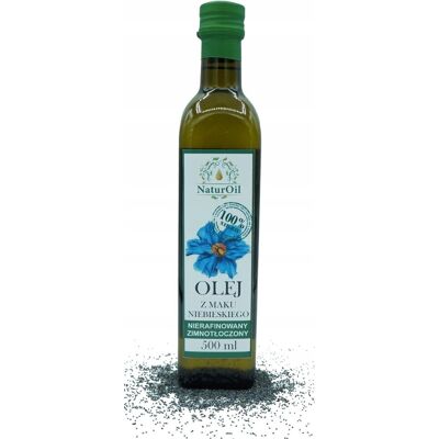 Naturini Olej Makowy Z Maku Niebieskiego 500ml Naturoil Naturini Olej Makowy Z Maku Niebieskiego 500ml Naturoil