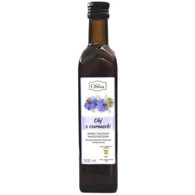 Agnex Olej z czarnuszki 500ml - TŁOCZONY NA ZIMNO Agnex Olej z czarnuszki 500ml - TŁOCZONY NA ZIMNO