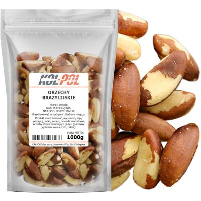 Orzechy Brazylijskie Całe 1kg Naturalne Świeże Duże Wysoka Jakość Kol-Pol Orzechy Brazylijskie Całe 1kg Naturalne Świeże Duże Wysoka Jakość Kol-Pol