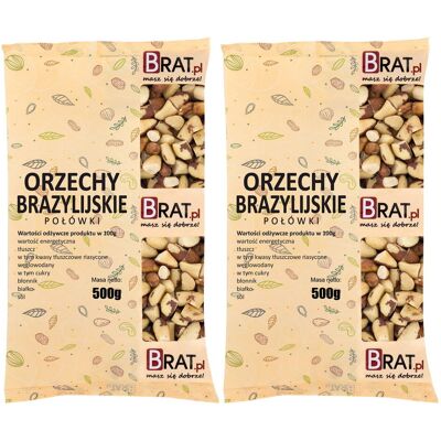Brat Orzechy Brazylijskie Połówki 1Kg (2X500G) Brat Orzechy Brazylijskie Połówki 1Kg (2X500G)