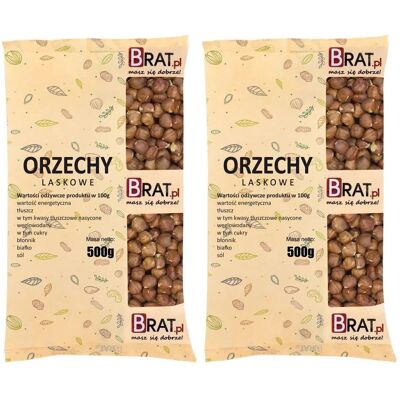 Brat Orzechy Laskowe 1Kg (2X500G) Brat Orzechy Laskowe 1Kg (2X500G)