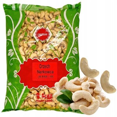 Inny producent Orzechy Nerkowca Całe 1kg Nerkowiec Naturalne Zdrowa Żywność Białko 1kg Inny producent Orzechy Nerkowca Całe 1kg Nerkowiec Naturalne Zdrowa Żywność Białko 1kg