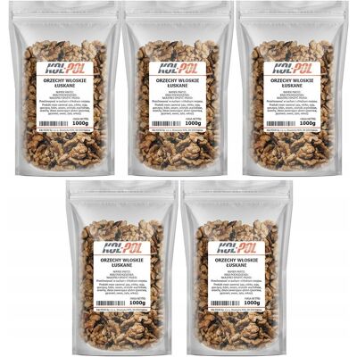 ORZECHY WŁOSKIE 5kg Łuskane orzech włoski naturalne świeże jakość Kol-Pol ORZECHY WŁOSKIE 5kg Łuskane orzech włoski naturalne świeże jakość Kol-Pol
