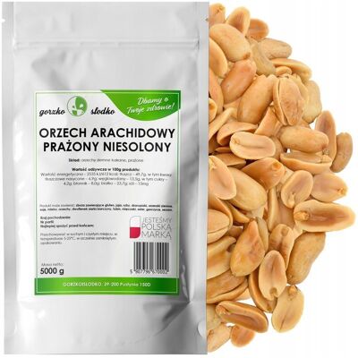 gorzkoislodko Orzechy Ziemne Arachidowe Prażone Bez Soli 5Kg gorzkoislodko Orzechy Ziemne Arachidowe Prażone Bez Soli 5Kg