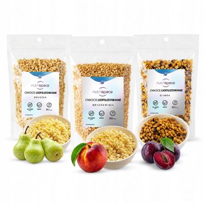 brak danych Owoce liofilizowane MIX Śliwka Gruszka Brzoskwinia 3x50g grys do owsianki brak danych Owoce liofilizowane MIX Śliwka Gruszka Brzoskwinia 3x50g grys do owsianki
