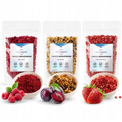 brak danych Owoce liofilizowane MIX Truskawka Śliwka Malina 3x50g grys do owsianki brak danych Owoce liofilizowane MIX Truskawka Śliwka Malina 3x50g grys do owsianki