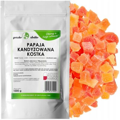 gorzkoislodko Papaja Kostka Papaja W Kostce Przekąska 1Kg gorzkoislodko Papaja Kostka Papaja W Kostce Przekąska 1Kg