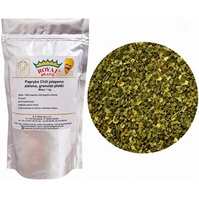 ROYAL BRAND Papryka Chili jalapeno zielona, granulat płatki 1 kg ROYAL BRAND Papryka Chili jalapeno zielona, granulat płatki 1 kg