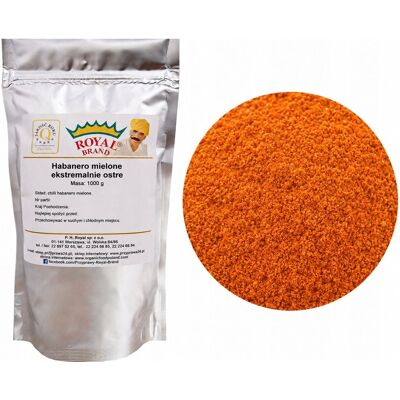 ROYAL BRAND Papryka Mielona Chili Habanero Mielone Ekstremalnie Ostre 1kg ROYAL BRAND Papryka Mielona Chili Habanero Mielone Ekstremalnie Ostre 1kg