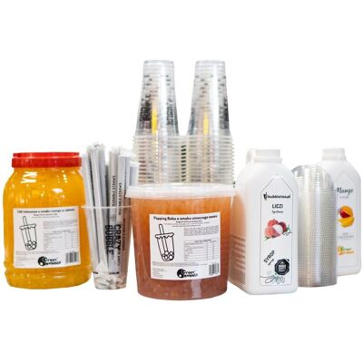 Inny producent Party Mix Crazy Bubble Tea MANGO-LICZI zestaw 100 napojów impreza genZ Inny producent Party Mix Crazy Bubble Tea MANGO-LICZI zestaw 100 napojów impreza genZ
