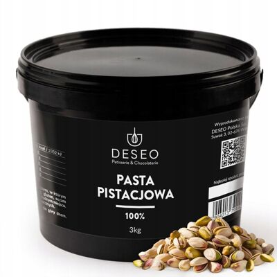 inna (Inny) Pasta Pistacjowa 3 kg – Naturalna Pasta z 100% Pistacji, Intensywny Smak, Idealna do Wypieków, Deserów, Kanapek i Przekąsek – DESEO inna (Inny) Pasta Pistacjowa 3 kg – Naturalna Pasta z 100% Pistacji, Intensywny Smak, Idealna do Wypieków, Deserów, Kanapek i Przekąsek – DESEO
