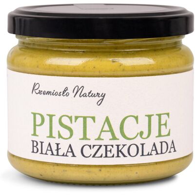 Rzemiosło Natury PASTA PISTACJOWA Z BIAŁĄ CZEKOLADĄ 300g Rzemiosło Natury PASTA PISTACJOWA Z BIAŁĄ CZEKOLADĄ 300g