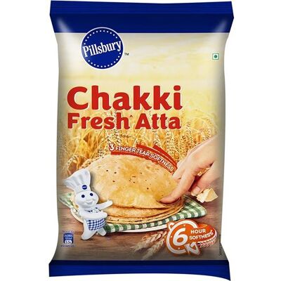Inny producent Pełnoziarnista mąka pszenna Pillsbury Chakki Atta 10Kg - pełne ziarno Inny producent Pełnoziarnista mąka pszenna Pillsbury Chakki Atta 10Kg - pełne ziarno
