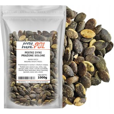 PESTKI DYNI PRAŻONE I SOLONE 1kg Dynia łuskana chrupiąca jakość Kol-Pol PESTKI DYNI PRAŻONE I SOLONE 1kg Dynia łuskana chrupiąca jakość Kol-Pol